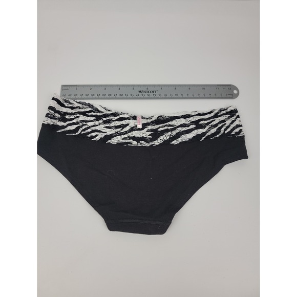 Victoria's Secret PINK Panties Lot 4 Pairs Small Leopard Zebra Stars Heartbreake - Picture 10 of 12